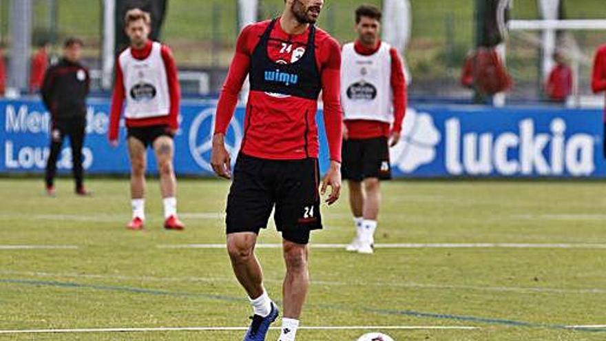 Eneko Bóveda, durante un entrenamiento.