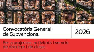 Banner oficial de la convocatòria general de subvencions per a 2026