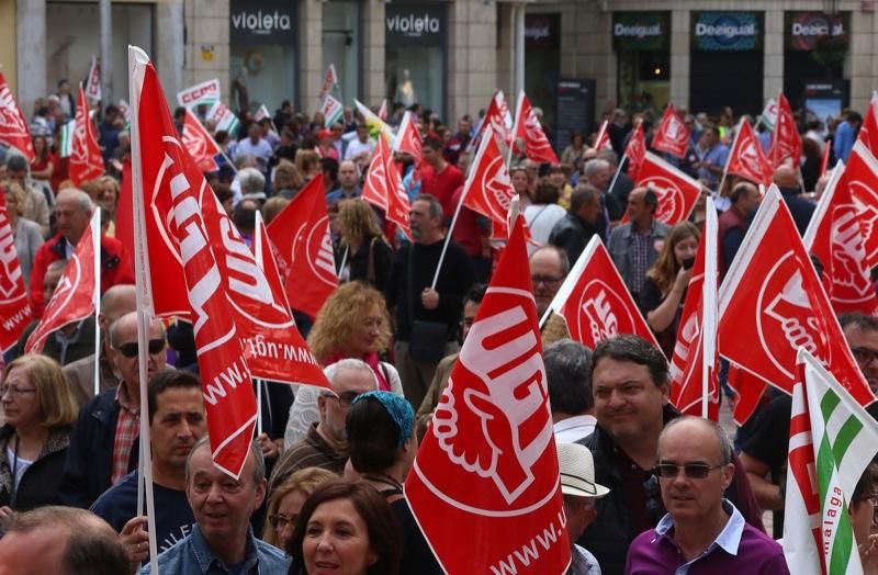 Manifestación del Primero de Mayo en Málaga