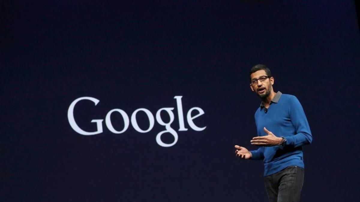 Sundar Pichai, actual director ejecutivo de Google, en una conferencia.