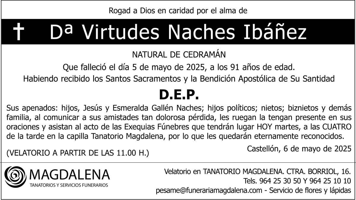 Dª Virtudes Naches Ibáñez