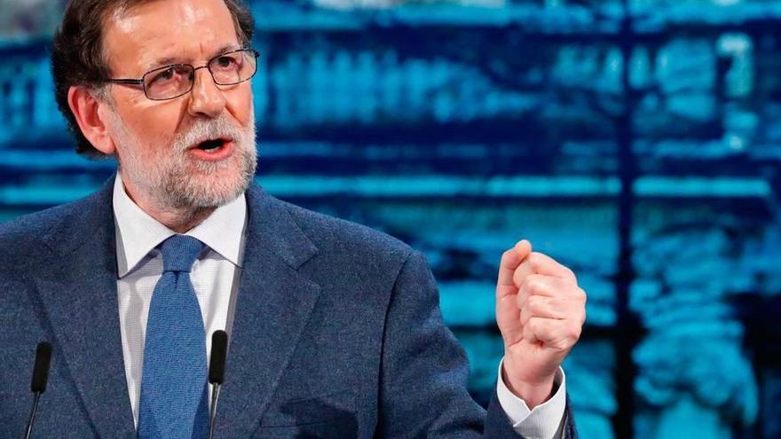 Rajoy, el viernes, interviniendo en el congreso del PP de Madrid.