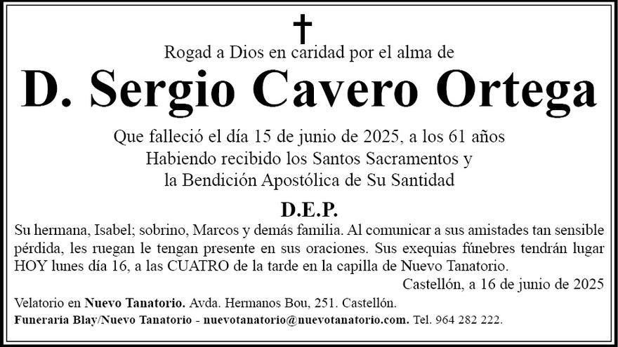 D. Sergio Cavero Ortega