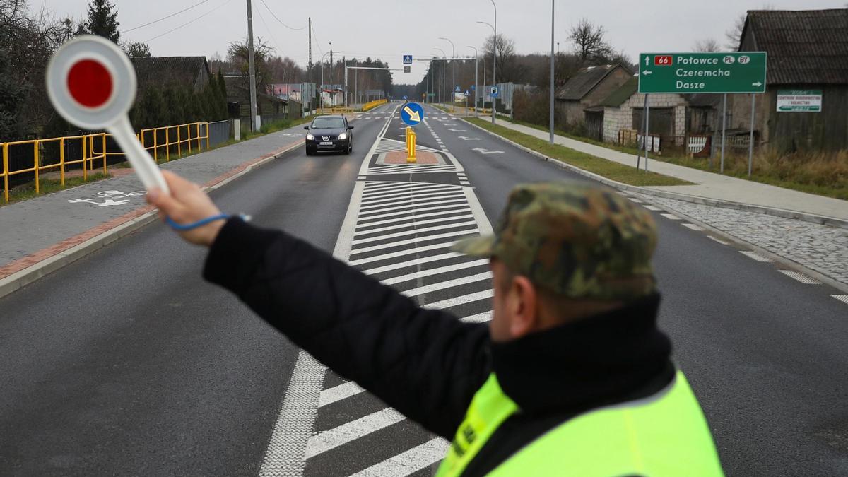 Puesto fronterizo entre Polonia y Bielorrusia, en la localidad polaca de Czeremcha.