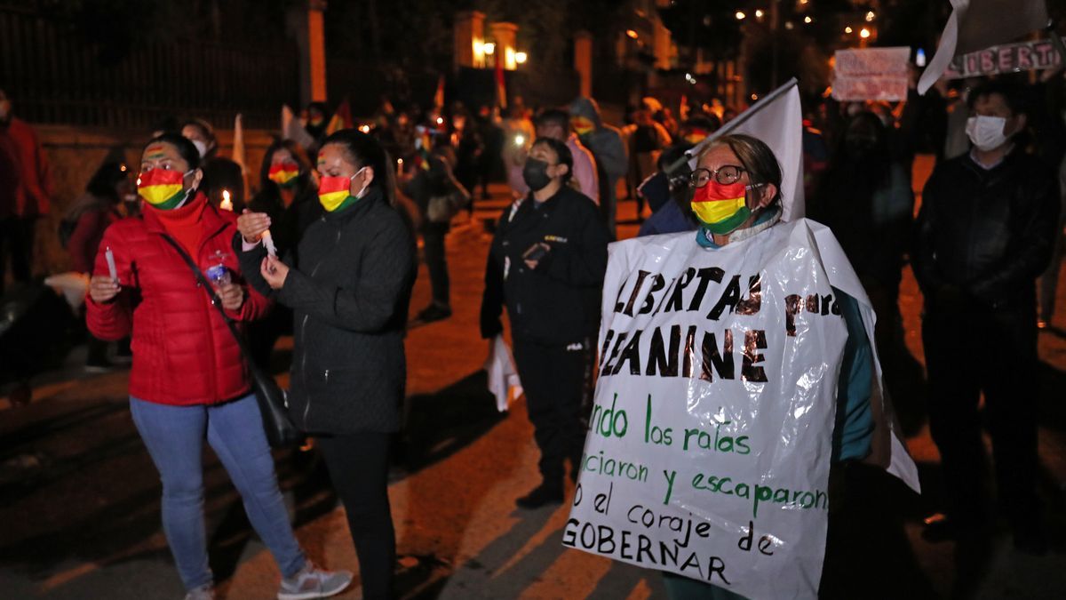 Una de las manifestaciones en Bolivia.
