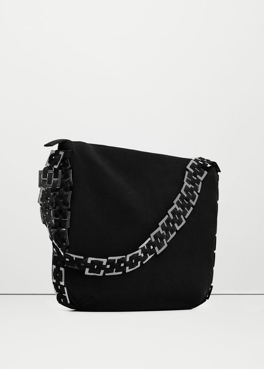 Bolso piel apliques, Mango