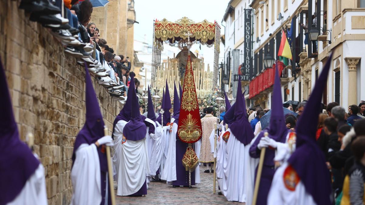 Virgen de la Salud de la hermandad de la Agonía, en la pasada Semana Santa de Córdoba.