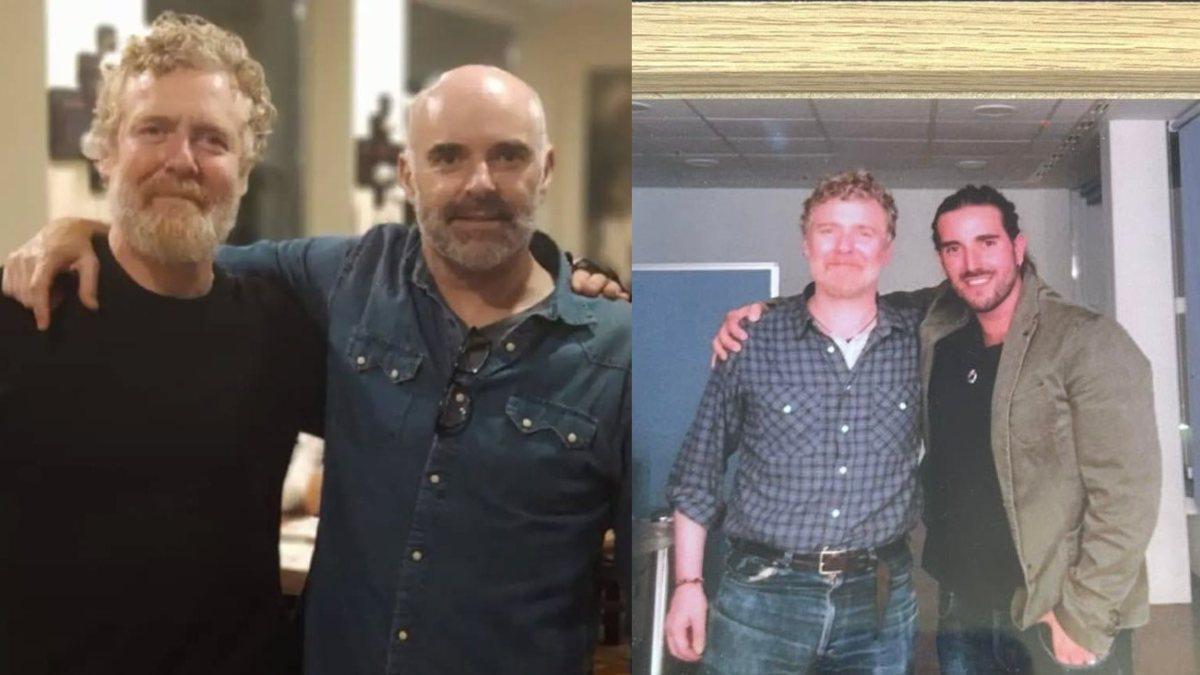 Xabier Díaz y Andrés Suárez con Glen Hansard.
