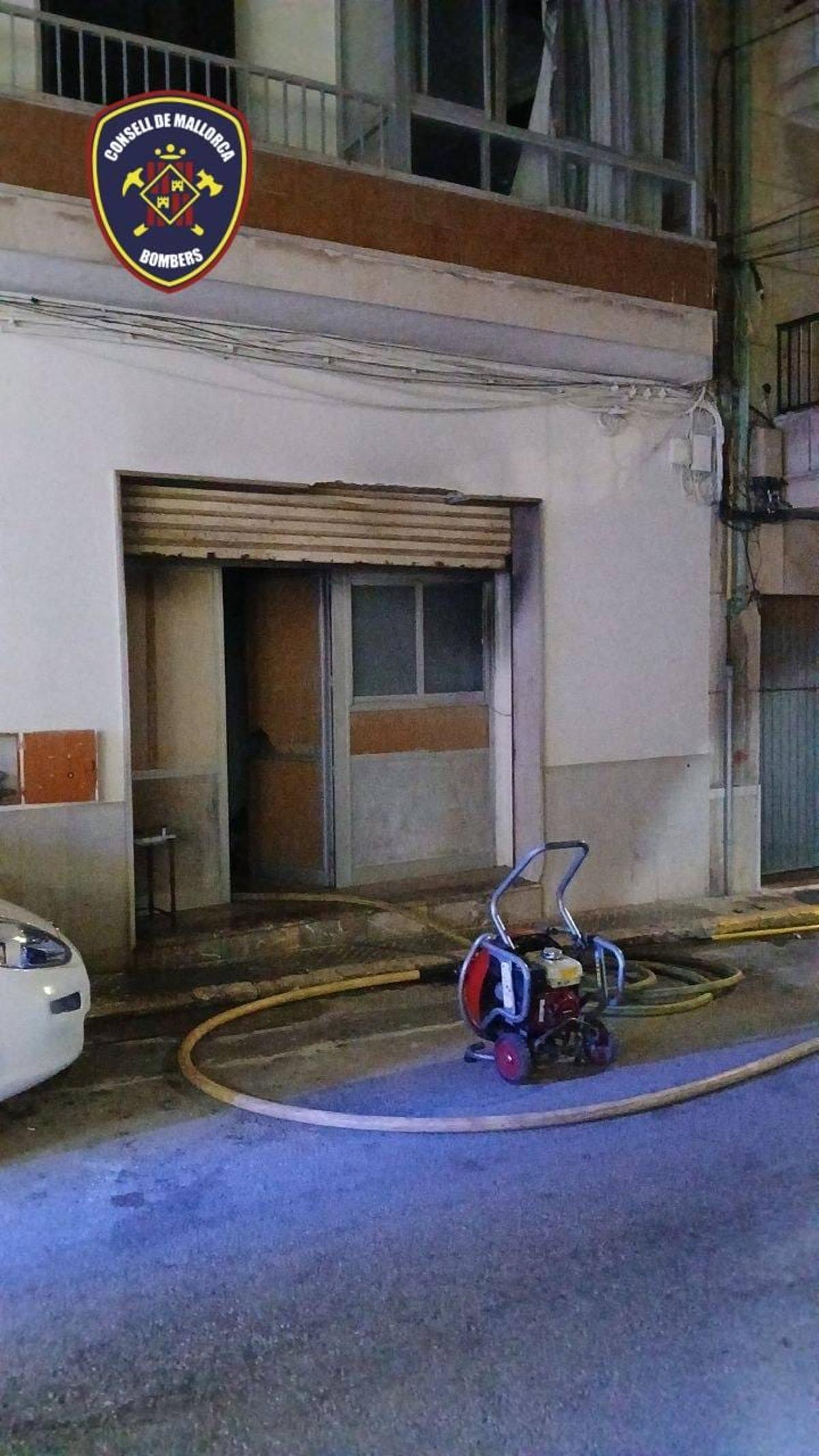 Incendio en una planta baja de Inca.