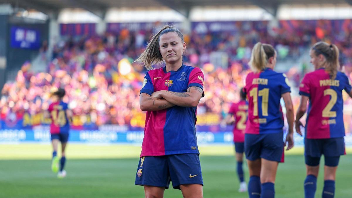 Claudia Pina anotó un doblete en la final de la Copa de la Reina