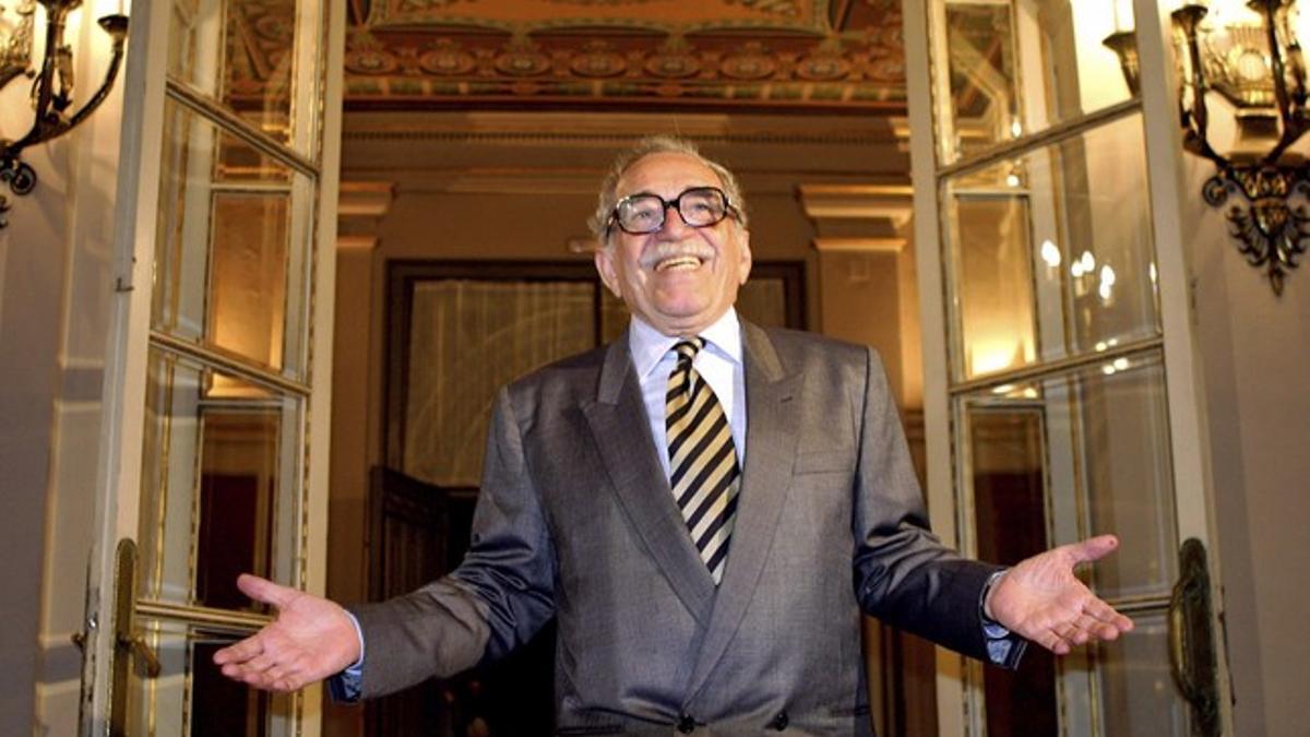 Gabriel García Márquez, tras su llegada a un hotel de Barcelona el 28 de abril del 2005.