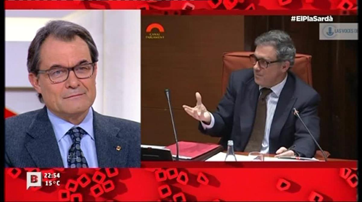 Artur Mas, enfront de la declaració de Pujol júnior (’El pla Sardà’, BTV).