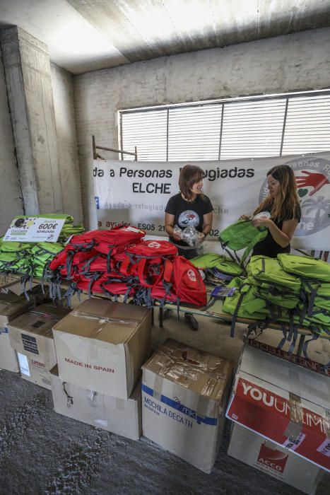 Mochilas solidarias de Elche para Siria