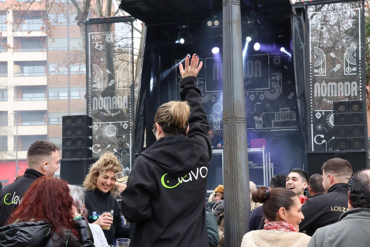 Celebración de las campanadas en el Mercado de Abastos de Zamora.