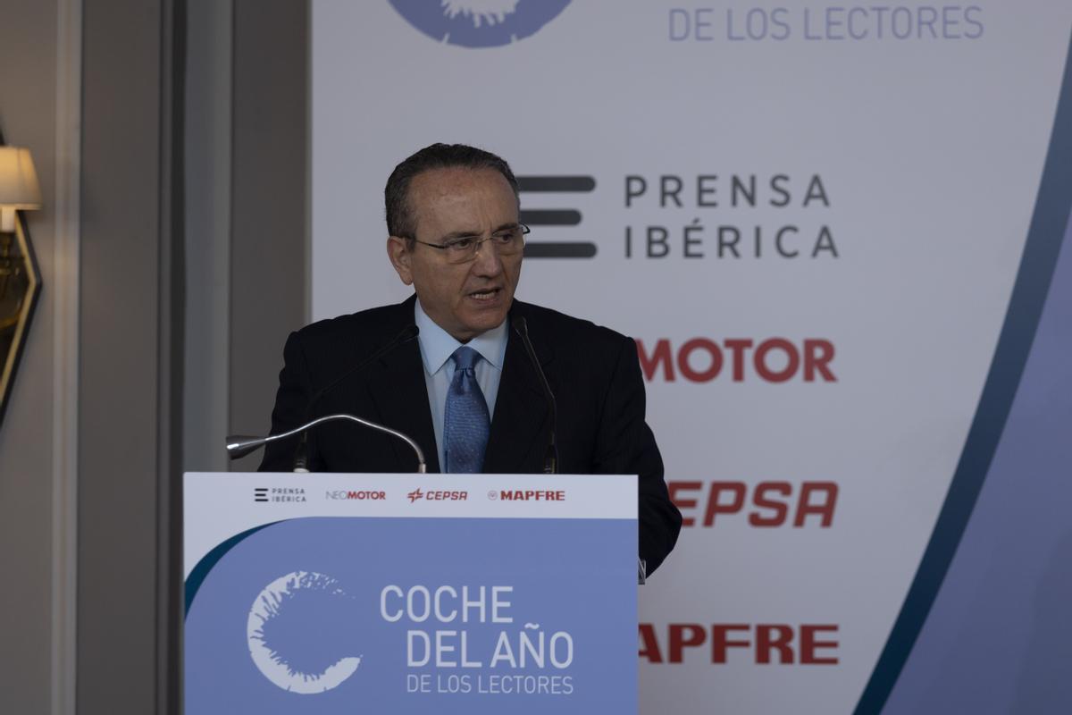 Javier Moll durante su intervención en la gala de entrega de los premios.