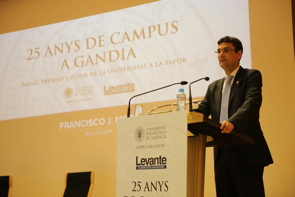 Acto de celebración del 25 aniversario del Campus de Gandia