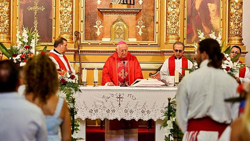 La misa de Sant Llorenç de 2019, con el entonces obispo, Vicente Juan.