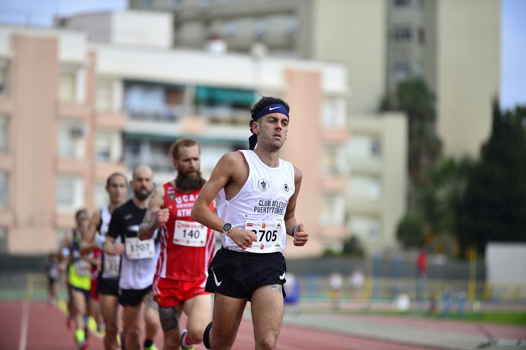 Pruebas de atletismo nacional en la pista de atletismo de Cartagena este domingo