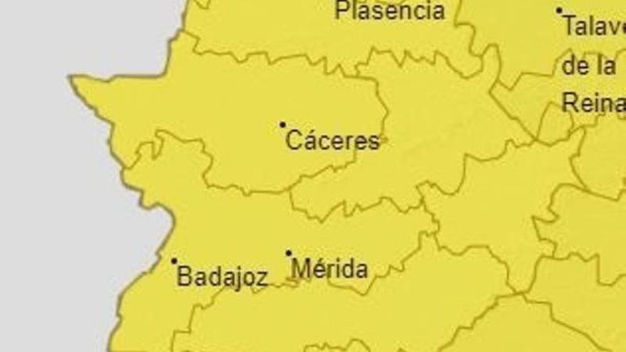 El 112 amplía la alerta amarilla por lluvias y tormentas en Extremadura