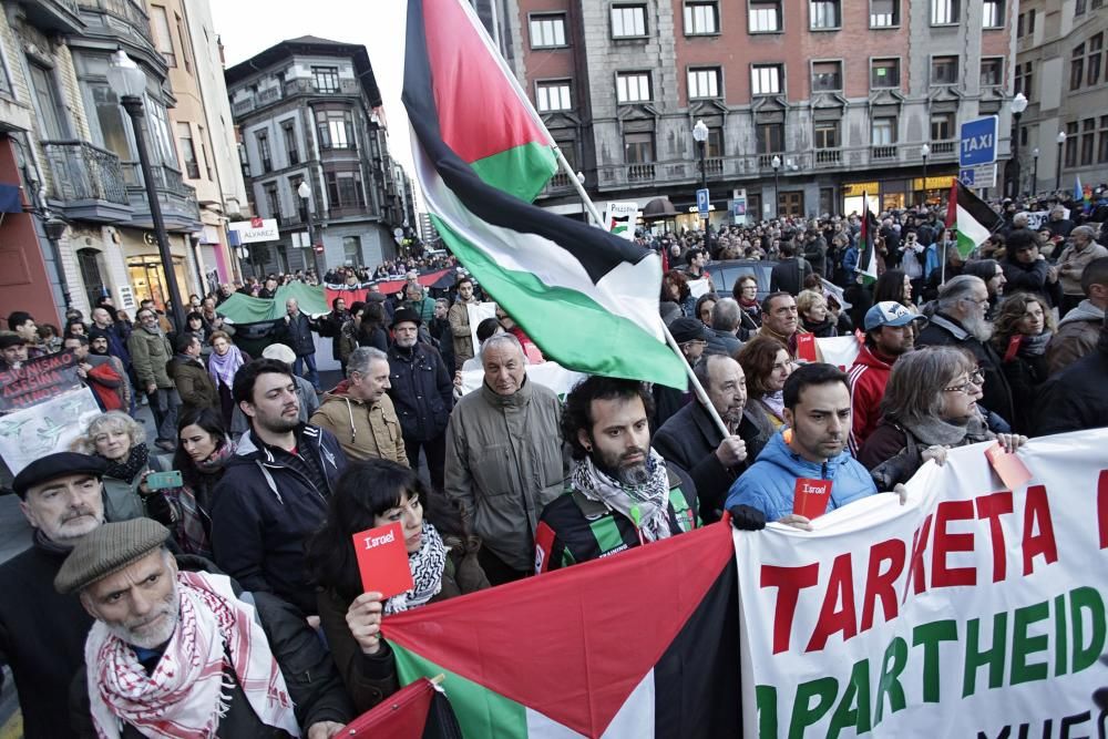 Manifestación contra Israel en Gijón.