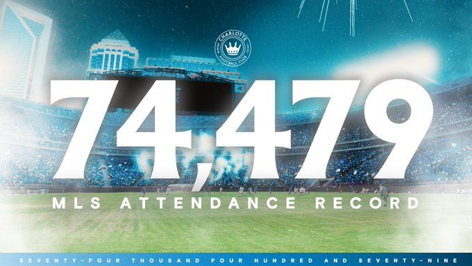 El Charlotte FC celebra el récord de asistencia