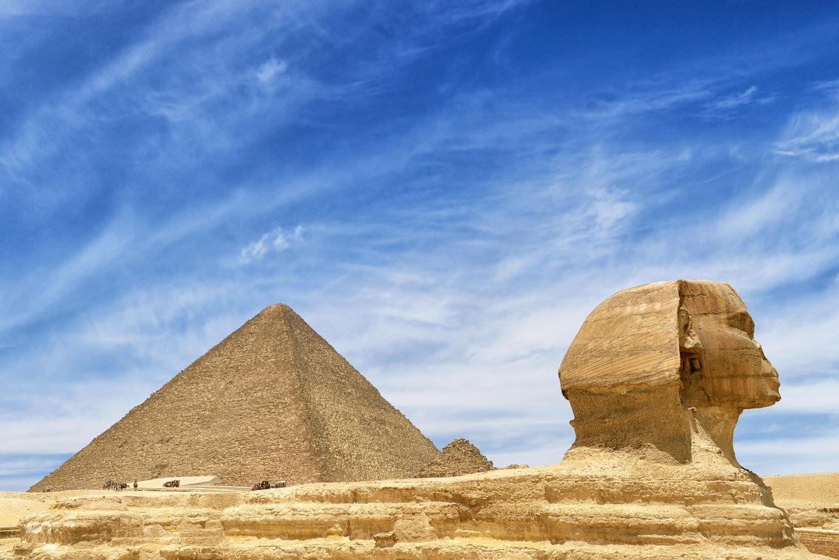 Las Pirámides y la Esfinge en El El Cairo, Egipto