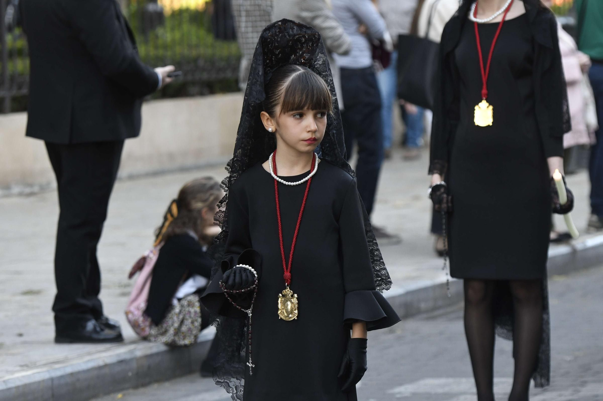 Procesión de la Soledad del Calvario en la Semana Santa de Murcia 2025.