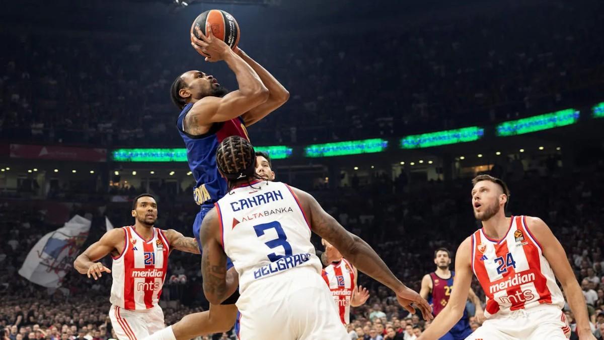 Kevin Punter en el partido de la primera vuelta de la Euroliga ante Estrella Roja