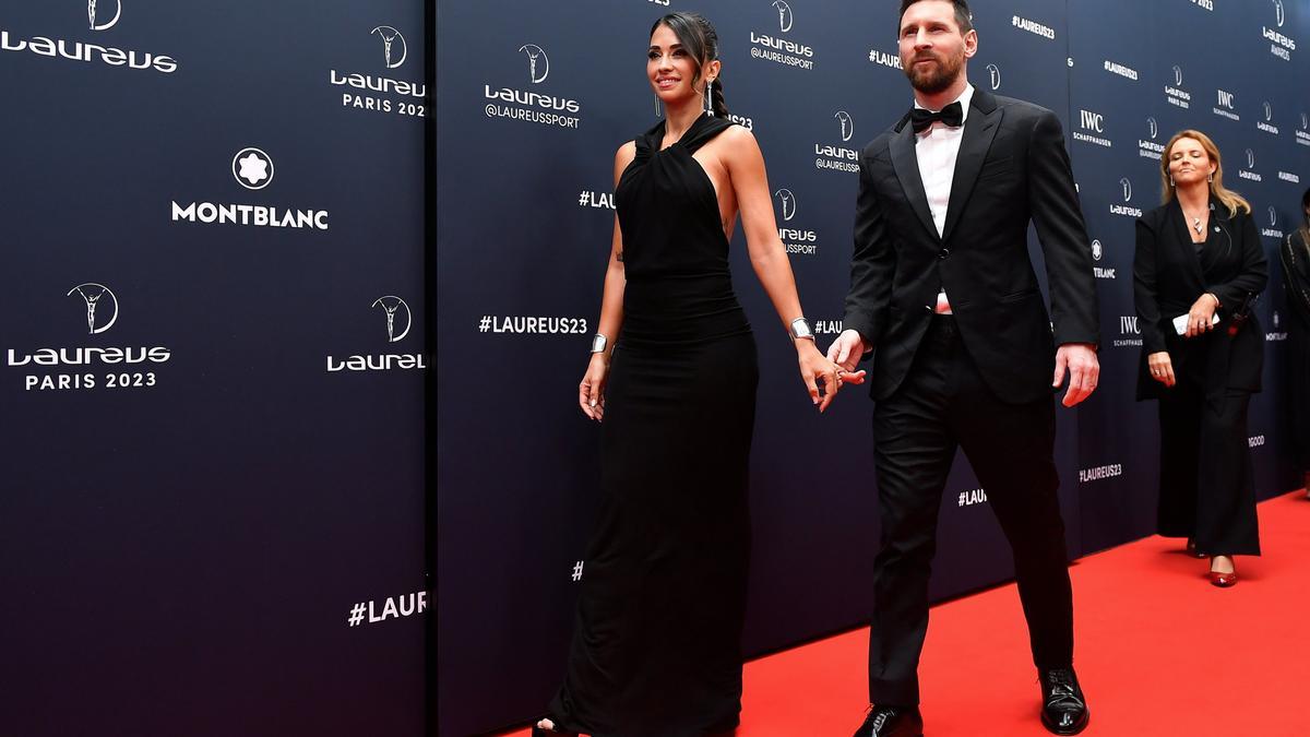 Así ha sido la llegada de Messi a los premios Laureus