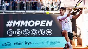 Alcaraz, durante su primer entreno en Madrid