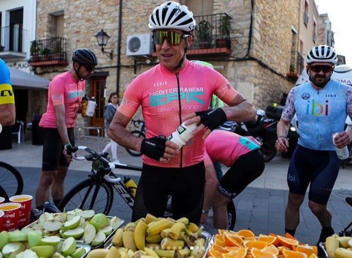 Perico Delgado participó en la Gran Fondo.