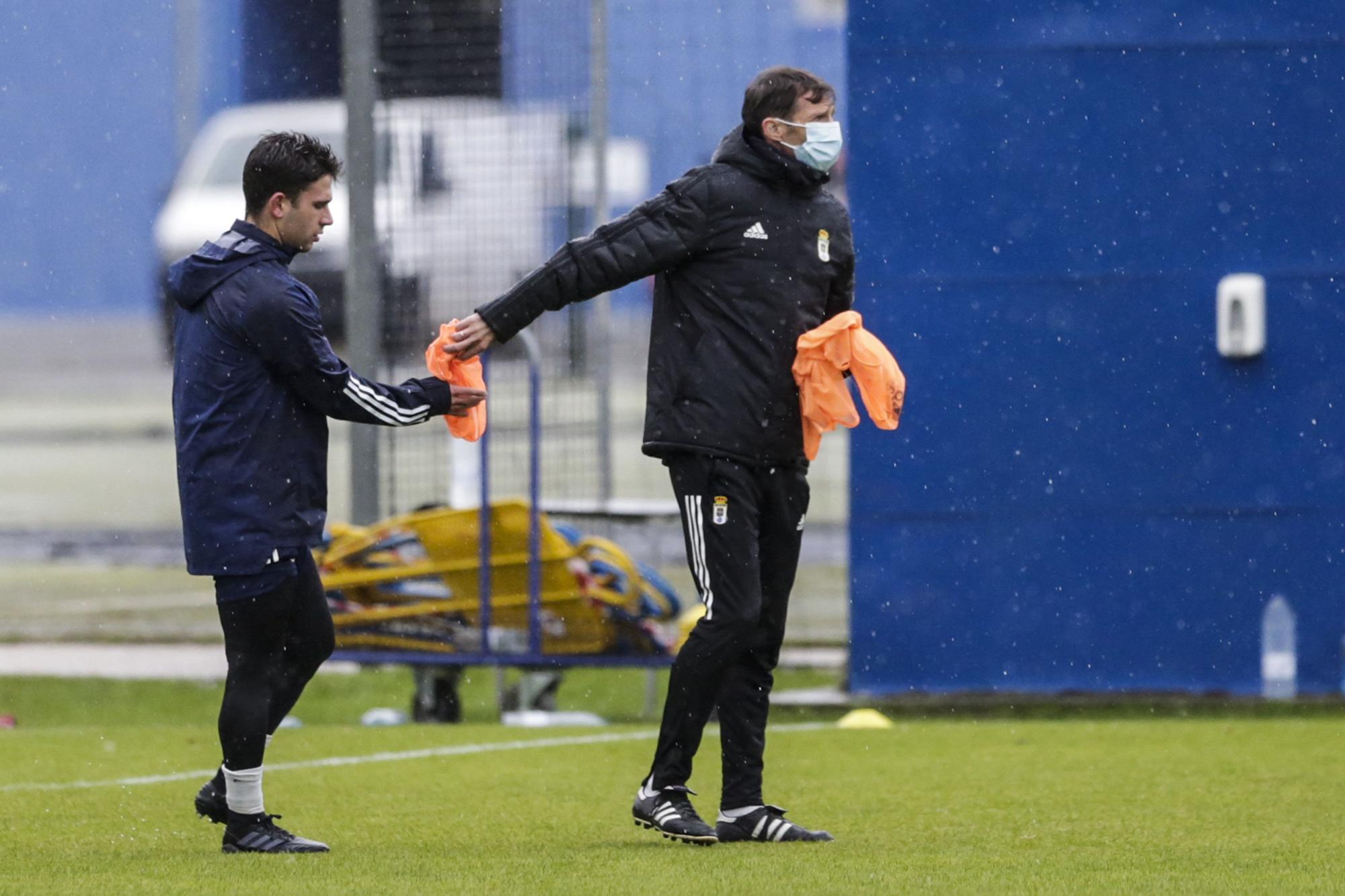 Entrenamiento del Oviedo tras empatar ante el Alcorcón