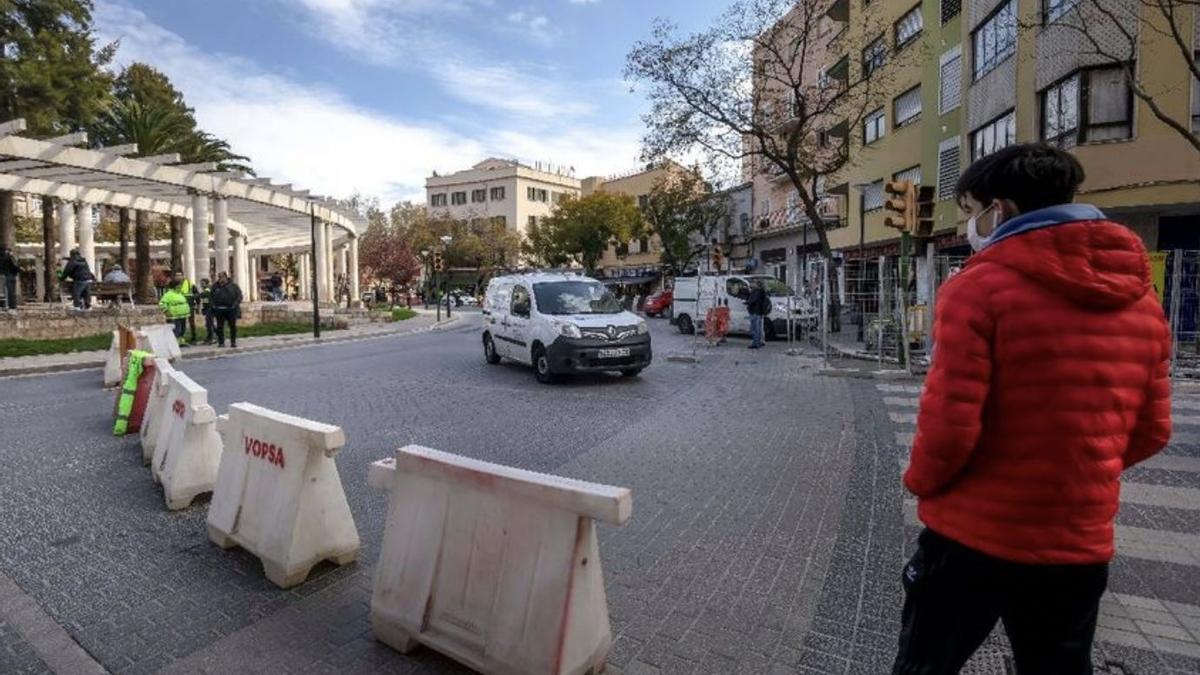 Cambios de circulación por las obras en la plaza de las Columnes