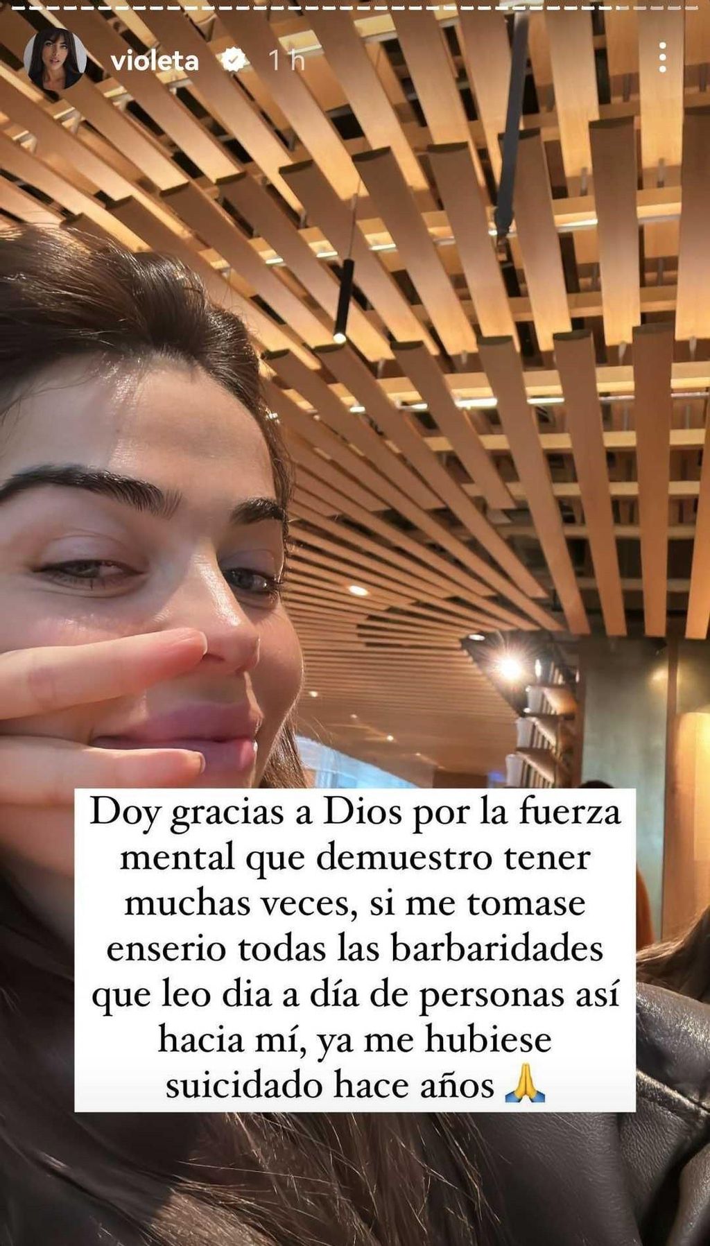 Violeta Mangriñán cansada del 'hate'