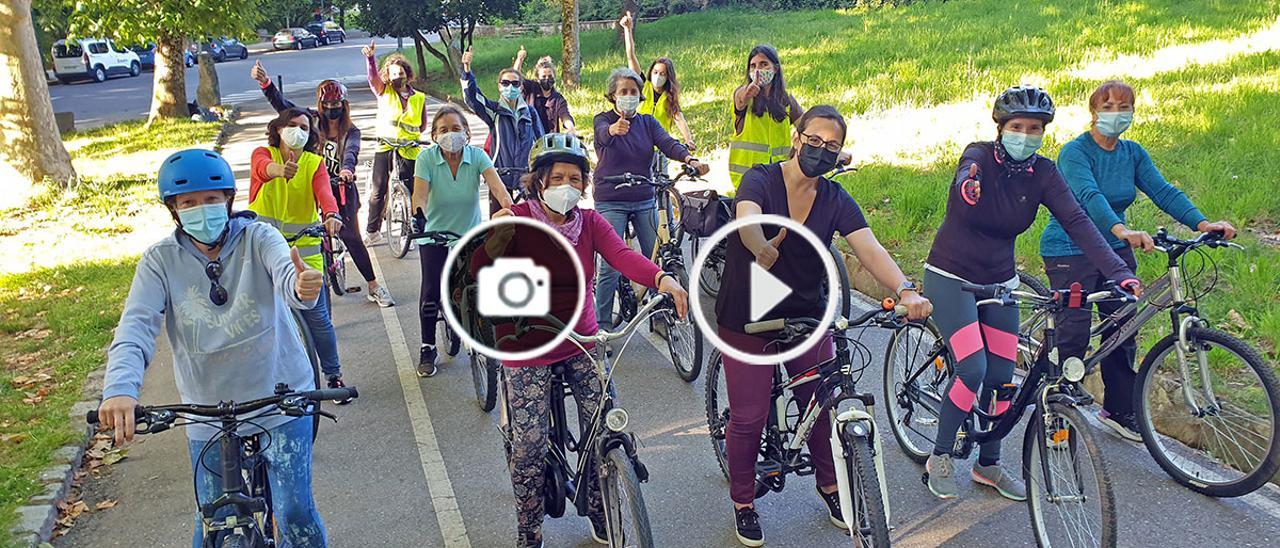 Un grupo de mujeres aprovecha un curso para hacer realidad un anhelo: montar en bici