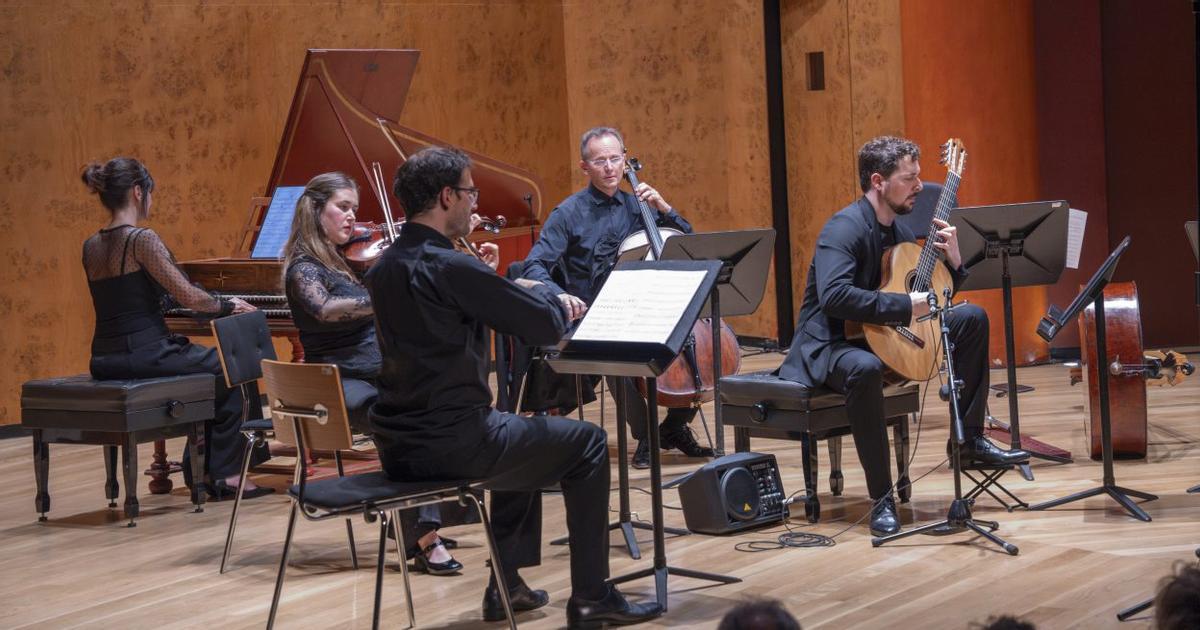 Un instante del concierto del Bach concertante el pasado sábado en el auditorio.