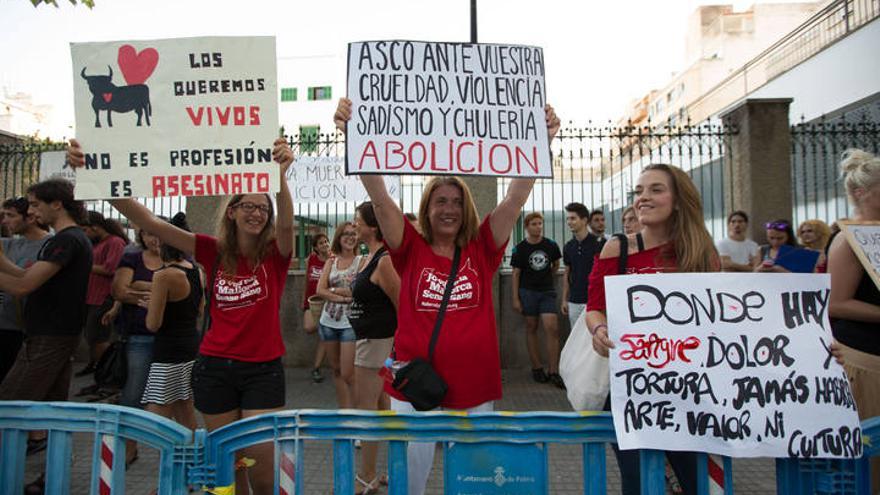 Protesta antitaurina en Palma