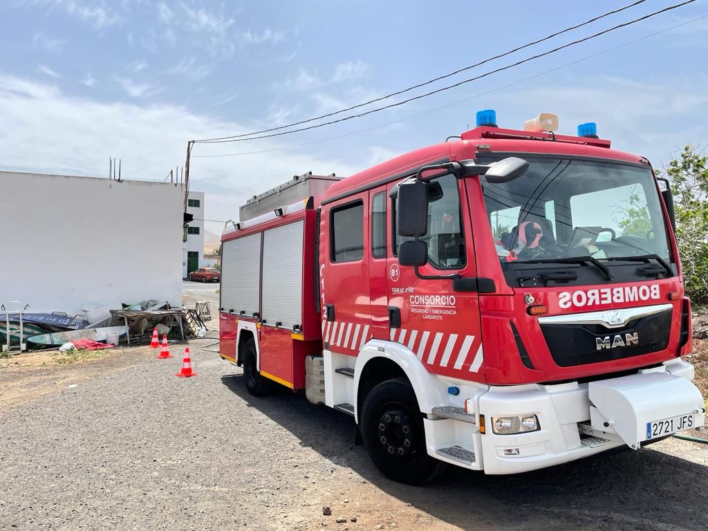 Incendio en un taller de surf en Lanzarote