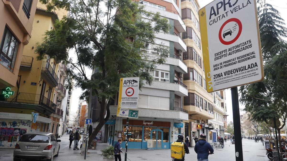 Control de entrada en la ya existente Área de Prioridad Residencial de Ciutat Vella.