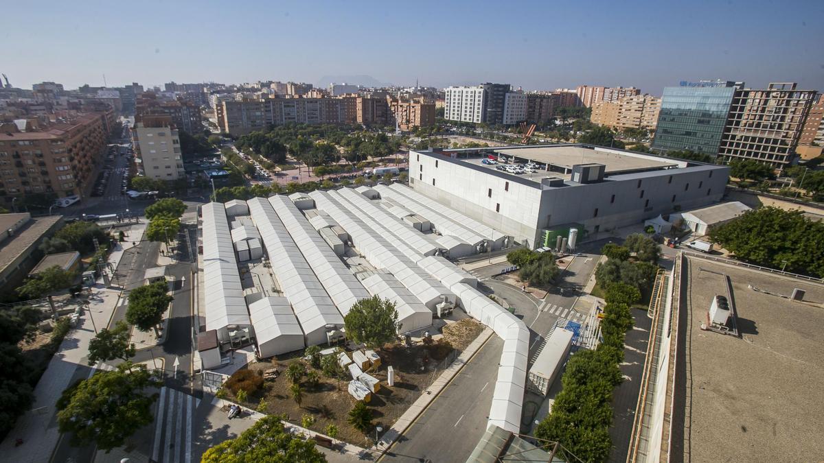 Panorámica del General de Alicante y el Hospital de Campaña