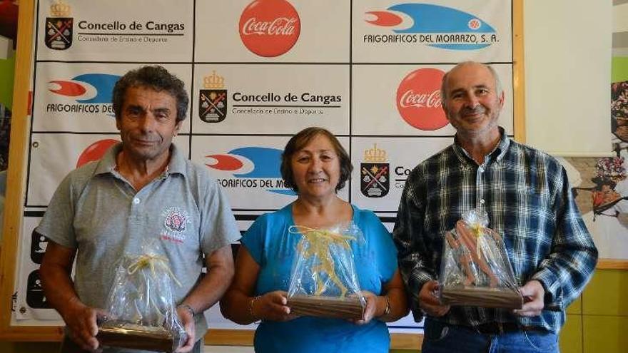 José Calvar, María del Carmen Parada y Xoán Chillón. // G. Núñez