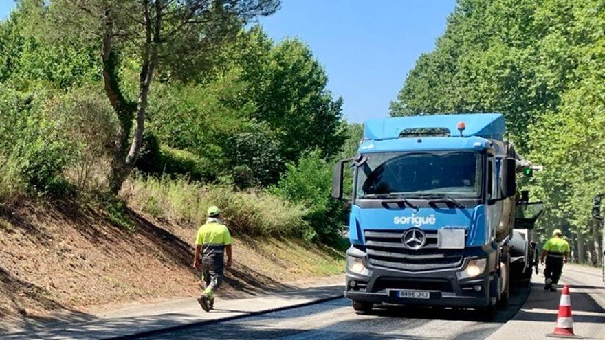 Comencen les obres de millora del ferm a la variant de Sant Jordi Desvalls