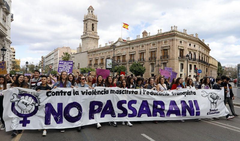 Manifestación de los estudiantes en Valencia contra el pin parental