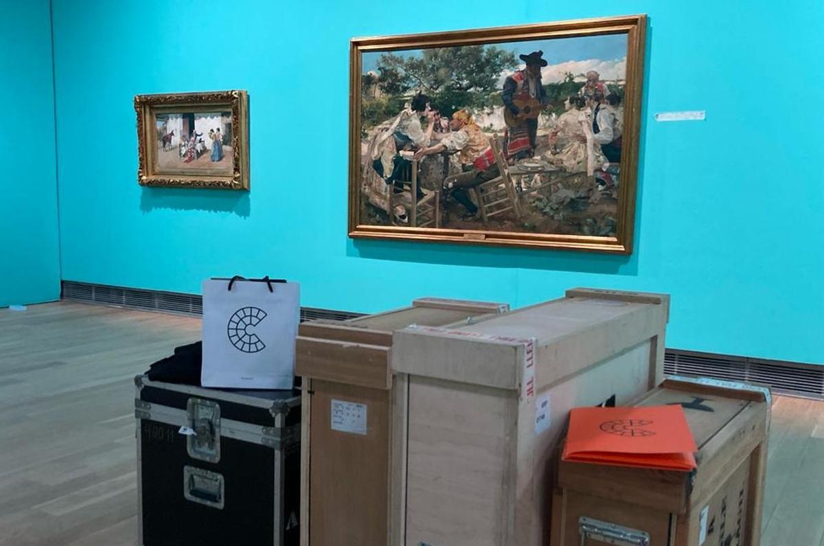 Imagen del montaje de la exposición que se inaugura este 25 de enero en el Museu de Belles Arts de Castelló.