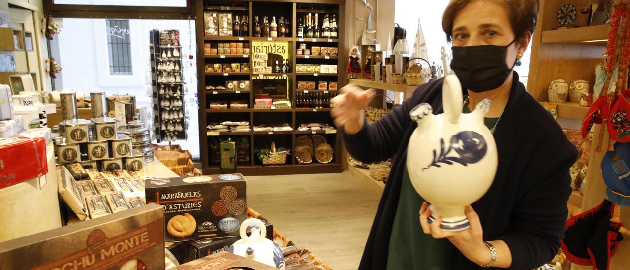 Una tienda de souvenirs de Gijón