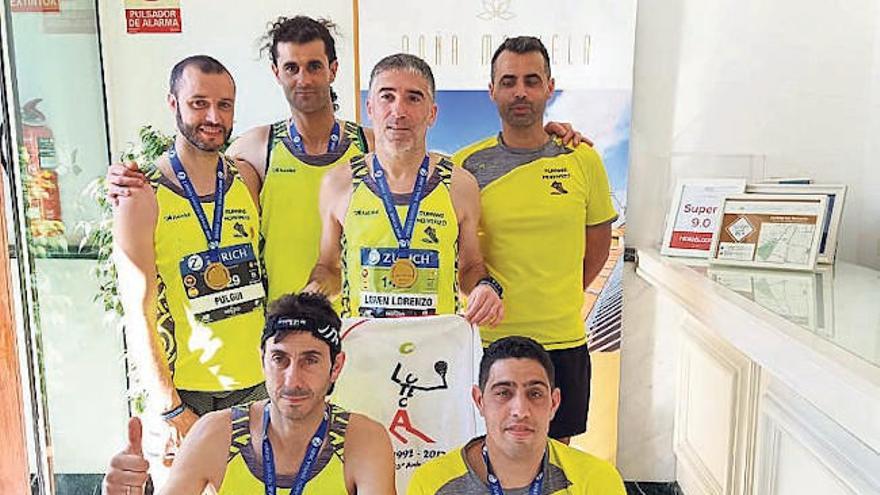 Siete cangueses completaron el Maratón de Sevilla