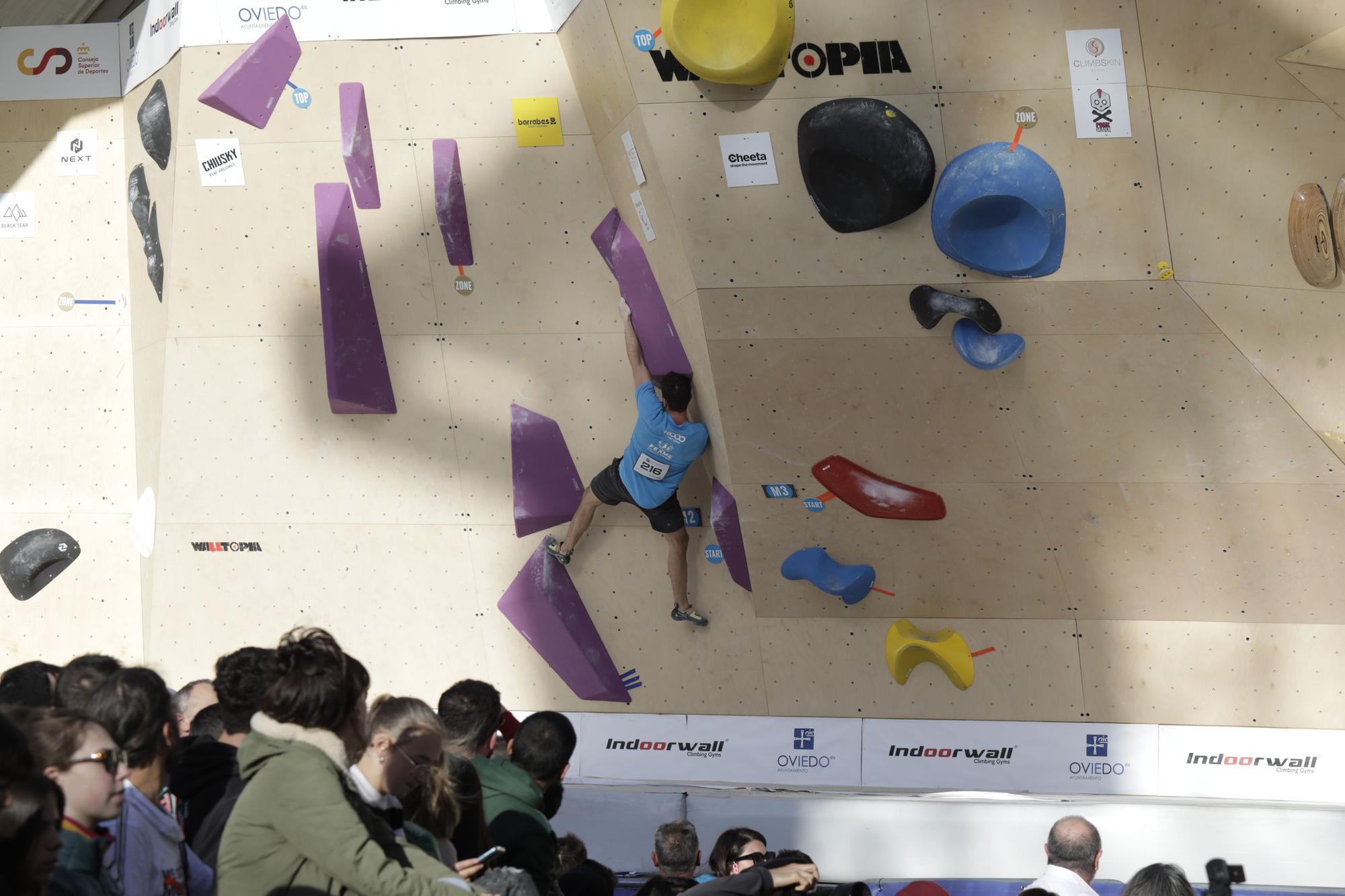 Así se vivió la primera prueba de la Copa de España de escalada en Oviedo