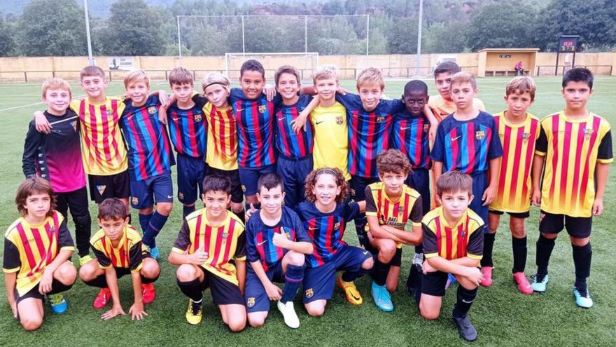 Quatre equips del Barça clouen la celebració del centenari del futbol callussenc