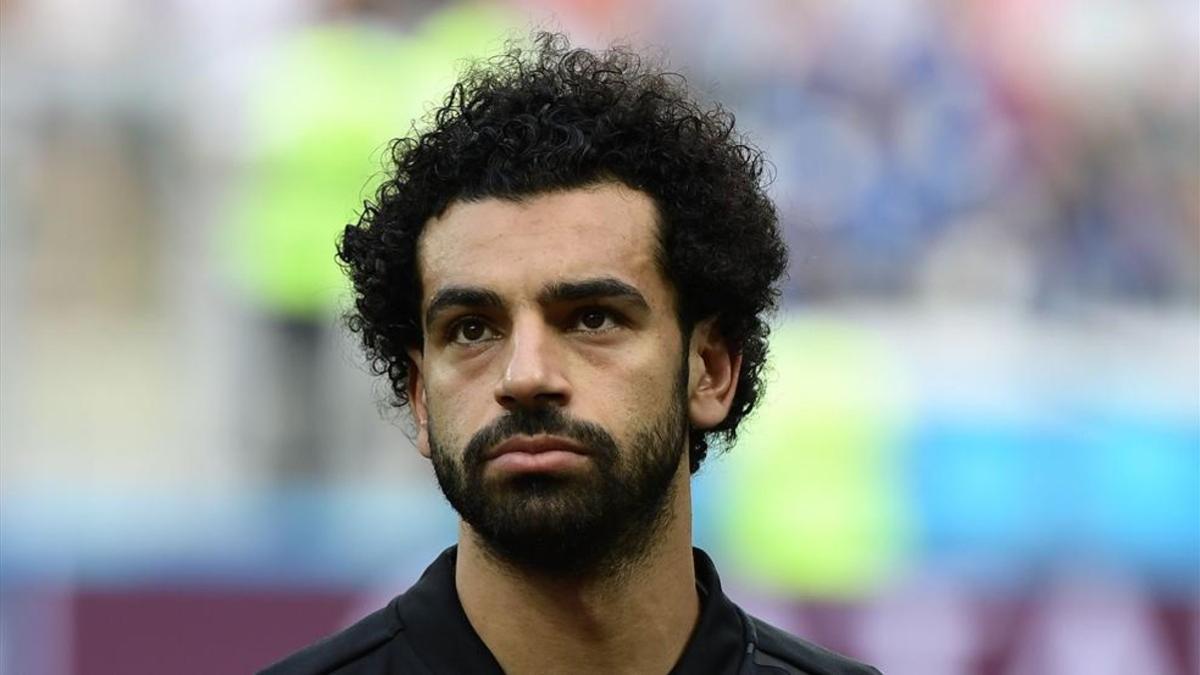 Salah durante el Mundial con Egipto