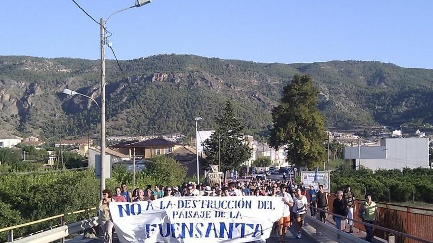 Los vecinos de las pedanías cercanas al santuario se han manifestado en varias ocasiones contra el ´Plan Fuensanta´.